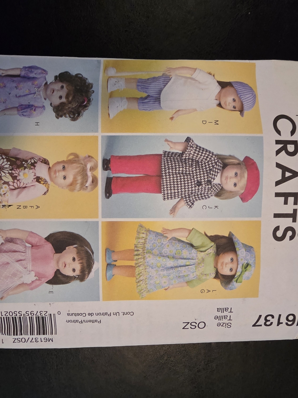 Craft Doll Outfit Pattern Pack with Floral Dress, Coat & Hat